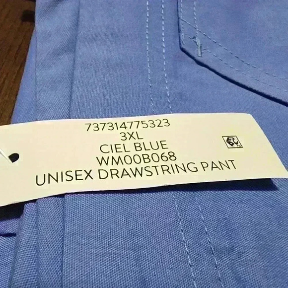 NWT Unisex Scrubstar Core Essentials Scrub Pants Drawstring Tie Size L, 3XL Blue - Picture 9 of 10